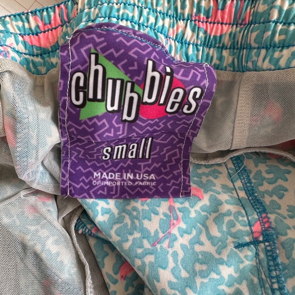 Chubbies Flamingo Men's Swim Trunks Size S - Picture 8 of 8